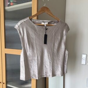 NWT Banana Republic Crinkle Satin Crop Top